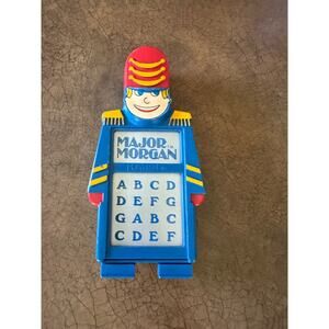 Vintage Major Morgan Talking Alphabet Toy Mego‎ Electronic Learning Red Blue
